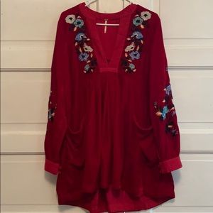 Beautiful red velvet Free People dress